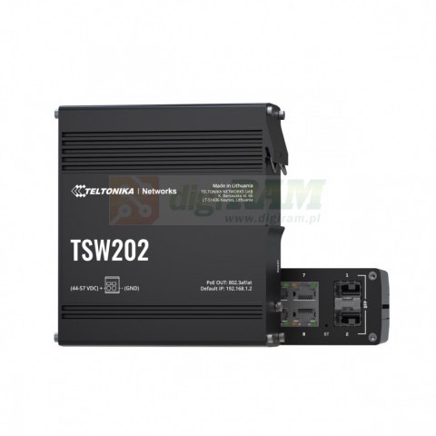 Przełącznik zarządzalny przemysłowy TSW202 2xSFP 8xPoE+ L2/L3 Przełącznik zarządzalny przemysłowy TSW202 2xSFP 8xPoE+ L2/L3