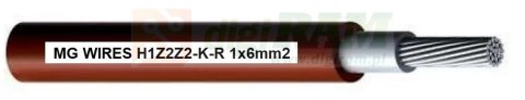 Przewód fotowoltaiczny // MG Wires // 1x6mm2, 0,6/1kV czerwony H1Z2Z2-K-R-6mm2 RD, opakowanie 100m