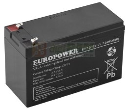 Akumulator AGM Europower | EP 7.2-12 12V / 7.2Ah