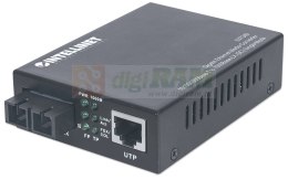 Media konwerter 10/100/1000Base-T RJ45/1000Base-LX SC jednomodowy Intellinet