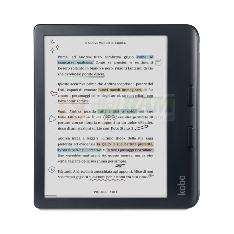 Ebook Kobo Libra Colour 7" E-Ink Kaleido 3 32GB WI-FI Black