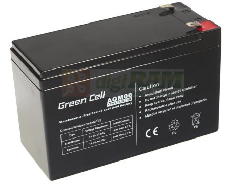 GREEN CELL AKUMULATOR ŻELOWY AGM06 12V 9AH