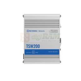 Przełącznik przemysłowy TSW200 2xSFP 8xGigabit Ethernet 8xPoE+DIN