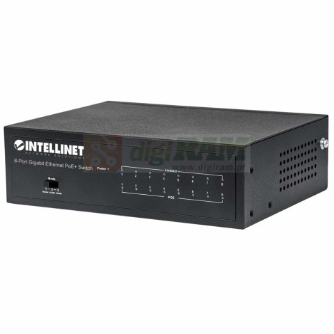 INTELLINET GIGABIT SWITCH 8X 10/100/1000 RJ45 POE+