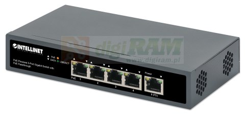 INTELLINET SWITCH GIGABIT 5X POE PASSTHROUGH ZASIL