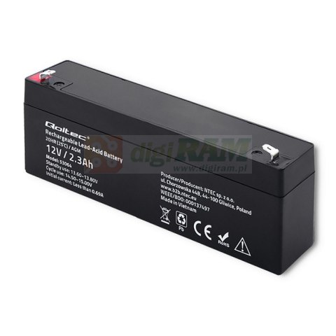 Akumulator AGM | 12V | 2.3Ah | max. 34.5A Akumulator AGM | 12V | 2.3Ah | max. 34.5A