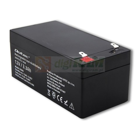 Akumulator AGM | 12V | 3.3Ah | max. 49.5A Akumulator AGM | 12V | 3.3Ah | max. 49.5A