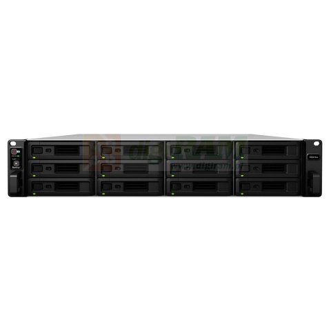 NAS Synology RS3618xs; 2U RACK; 12x (3.5" SATA HDD/2.5" SATA HDD); Intel Xeon D-1521; 8 GB DDR4 ECC UDIMM (max. 64GB), 4x 1GbE R