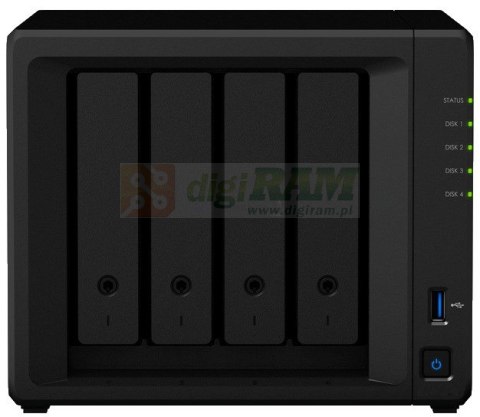 NAS Synology DS423+, Tower, 4x (3.5" SATA/HDD), 2 x M.2, Intel Celeron J4125, 2 GB DDR4 ECC SODIMM (max. 6GB), 2x 1GbE RJ-45, 2x