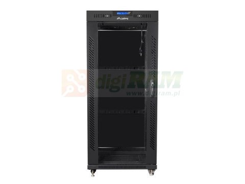 LANBERG SZAFA STOJĄCA RACK 19" 22U 800X800 DRZWI SZKLANE LCD CZARNA FF01-8822-12BL (FLAT PACK)