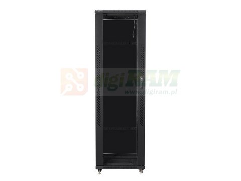 LANBERG SZAFA STOJĄCA RACK 19" 42U 600X1000 DRZWI SZKLANE CZARNA FF01-6042-12B (FLAT PACK)