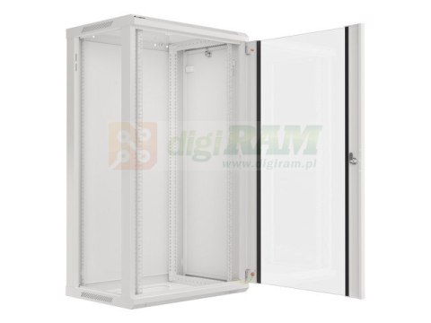 Szafa rack Lanberg WF01-6422-10S (22U; 1080mm / 600mm / 450 mm; wisząca; Szklane; 19''; kolor szary)