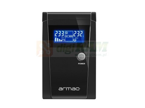 UPS ARMAC OFFICE LINE-INT 2X SCHUKO O/650F/LCD