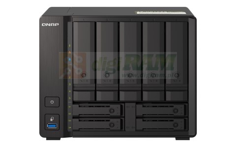 Qnap TS-h973AX-32G, Tower, 5 x 2.5"/3.5" SATA + 2 x 2.5" U.2 NVMe/SATA+ 2 x 2.5" SATA, AMD Ryzen V1500B 4C/8T, 32GBDDR4 SODIMM (