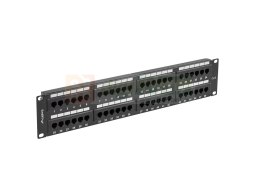 LANBERG PATCH PANEL 48 PORT 2U KAT.6 CZARNY PPU6-2048-B