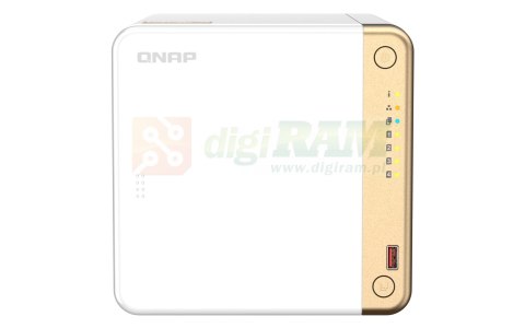 Qnap TS-462-4G, Tower, 4 x 2.5"/3.5" SATA , Intel Celeron N4505 2C/2T, 4 GB DDR4 onboard not expandable, 1 x 2.5GbE, External ad