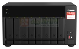 Zestaw Qnap TS-873A-SW5T (TS-873A-8G + switch QSW-1105-5T 5x2.5GbE), Tower, 8 x 2.5