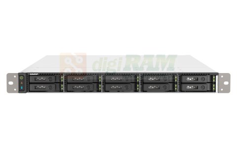 Qnap TS-h1090FU-7232P-64G, 1U, 12 x 2.5" U.2 NVMe PCIe/SATA, AMD EPYC 7232P 8C/16T, 64GB RDIMM DDR4 (Max. 1TB), 2 x 25GbE SFP28,