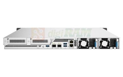 Qnap TS-h1090FU-7302P-128G, 1U, 12 x 2.5" U.2 NVMe PCIe/SATA, AMD EPYC 7302P 16C/32T , 128GB RDIMM DDR4  (Max. 1TB), 2 x 25GbE S