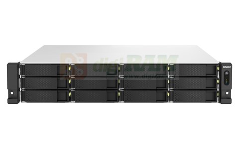 Qnap TS-h1887XU-RP-E2334-16G, 2U, 12 x 2.5"/3.5" + 6 x 2.5" SATA, Intel Xeon E-2334 4C/8T, 16GB UDIMM DDR4 ECC (Max. 128GB), 2 x