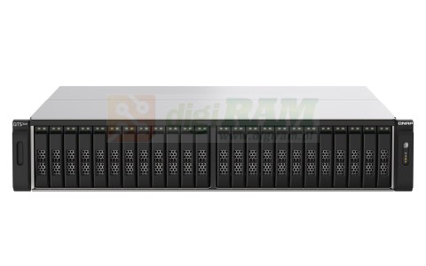 Qnap TS-h2490FU-7232P-64G, 2U, 24 x 2.5" NVMe U.2, AMD EPYC 7232P 8C/16T, 64GB DDR4, 2 x 25GbE SFP28, 2 x 2.5GbE, Redundant PSU