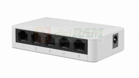 GEMBIRD SWITCH DESKTOP GIGABIT LAN (5X 10/100/1000MBPS) BIAŁY