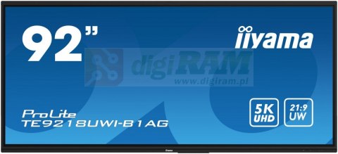 Monitor 92 cale TE9218UWI-B1AG, INFRARED,40pkt,VA,21:9,4xHDMI,DP, USB-C,RJ45,8/64GB