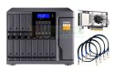 Qnap TL-D1600S Expansion unit, Tower, 16x 2.5/3.5" SATA, with a QXP-1600eS PCIe SATA host card and 4 SFF-8088 to SFF-8644 SAS/SA