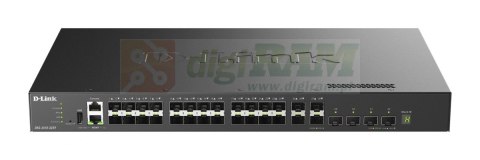 Przełącznik zarządzalny DXS-3410-32XY/E 10G warstwa 3 stakowalny 24*10GBASE-T + 4*10G SFP+ + 4*25G SFP28 Multi-Gigabit