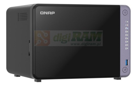 Qnap TS-632X-4G, Tower, 6 x 2.5"/3.5" SATA, AnnapurnaLabs Alpine AL524 4C, 4GB (Max. 16GB) DDR4 SODIMM, 2 x 2.5GbE, 2 x 10GbE SF