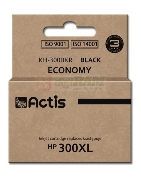 Actis KH-300BKR Tusz (zamiennik HP 300XL CC641EE; Standard; 15 ml; czarny)