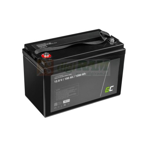 GREEN CELL AKUMULATOR LIFEPO4 CAV05 12/12,8V 100AH 1280WH / M8