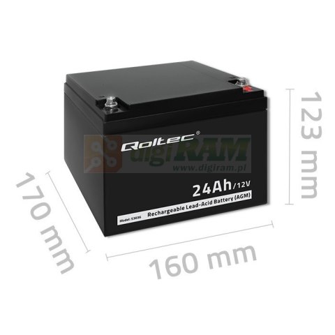 Akumulator AGM | 12V | 24Ah | max.7.2A Akumulator AGM | 12V | 24Ah | max.7.2A