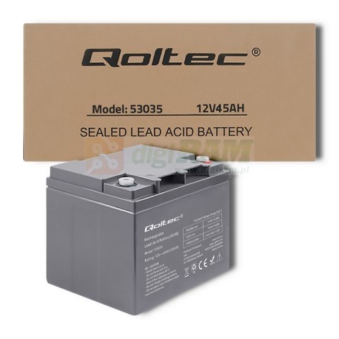 Akumulator AGM | 12V | 45Ah | max. 13.5A Akumulator AGM | 12V | 45Ah | max. 13.5A