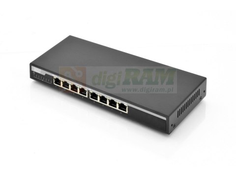 Switch Gigabit Desktop 8-portowy, 8x10/100/1000Mbps PoE+ af/at 135W, Metalowa obudowa