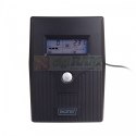 Zasilacz awaryjny UPS Line-Ineractive LCD, 600VA/360W, 1x12V/7Ah, AVR, 2xSCHUKO, USB, RJ11