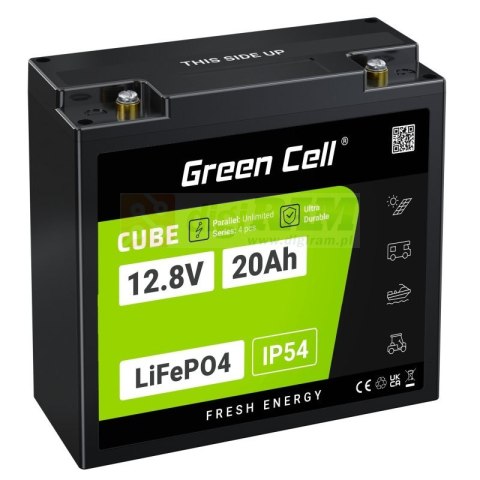 Akumulator CUBE LiFePO4 20Ah 12V/12.8V 256Wh