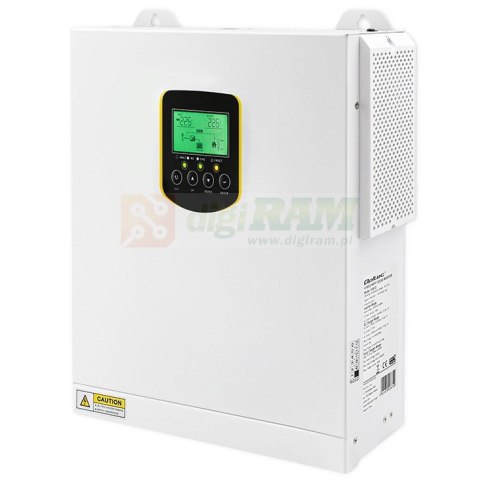 Qoltec Hybrydowy inwerter solarny Off-Grid 2.5kVA| 2.5kW | 100A | MPPT | LCD | BMS | Sinus