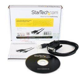 StarTech.com ICUSB232FTN kabel równoległy Czarny 1,7 m USB Typu-A DB-9