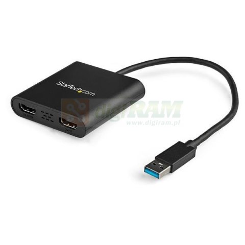 StarTech.com USB32HD2 zewnętrzna karta graficzna usb 3840 x 2160 px Czarny