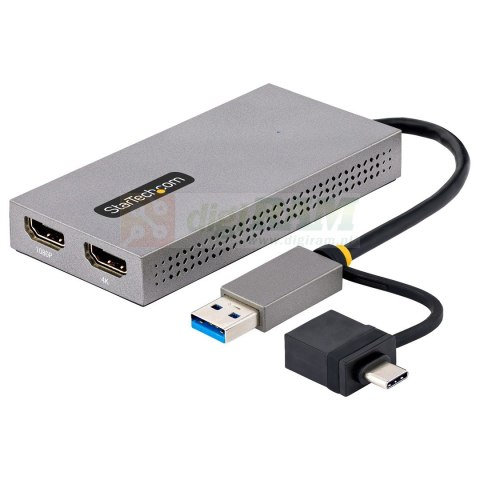 USB TO DUAL HDMI ADAPTER/USB-A OR C 1X 4K 30HZ 1X 1080P