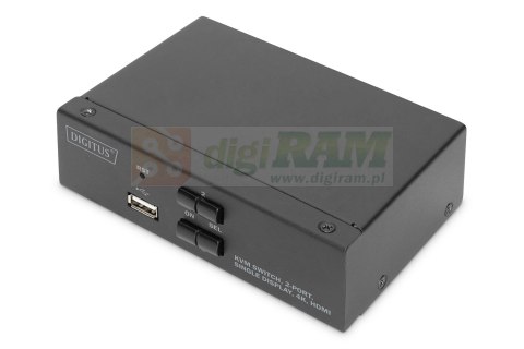 DIGITUS PRZEŁĄCZNIK KVM 2 PORTOWY HDMI, 4K 30HZ DS-12870