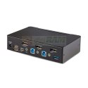 StarTech.com D86A2-2-PORT-8K-KVM przełącznik KVM Czarny