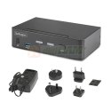 StarTech.com D86A2-2-PORT-8K-KVM przełącznik KVM Czarny