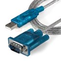 StarTech.com ICUSB232SM3 zmieniacz płci / kabli DB-9 USB 2.0 A Niebieski, Przezroczysty