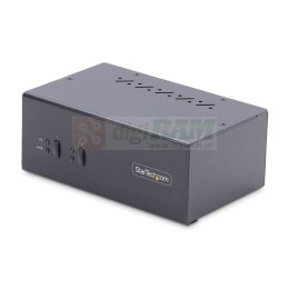 StarTech.com P2DD46A2-KVM-SWITCH przełącznik KVM Czarny