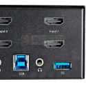 StarTech.com SV231DHU34K6 przełącznik KVM Czarny