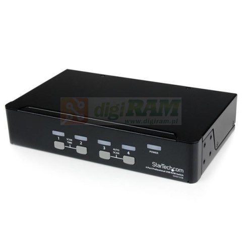 StarTech.com SV431USB przełącznik KVM Możliwości montowania w stelażu Czarny