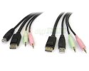 StarTech.com DP4N1USB6 kabel KVM Czarny 1,829 m