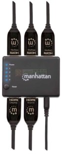 Manhattan 207706 rozgałęziacz telewizyjny HDMI 4x HDMI